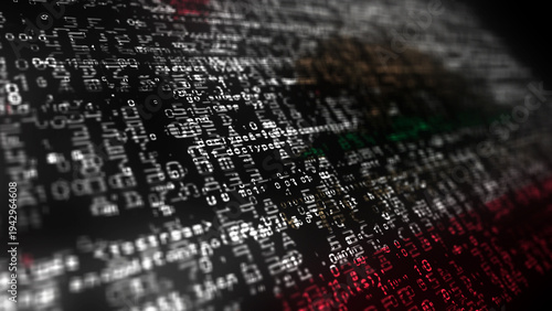 California flag and digital technology illustration