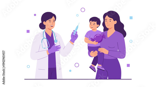 Doctor Consulting with Mother and Child 1.