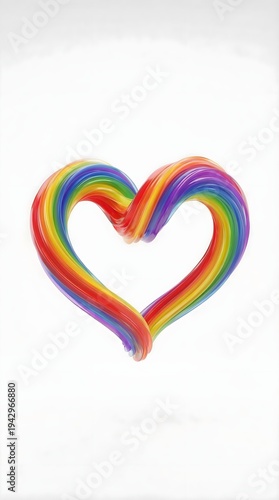 Wallpaper Mural Rainbow Heart Shape Torontodigital.ca