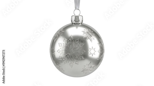 Wallpaper Mural Silver Snowflake Christmas Ornament Torontodigital.ca