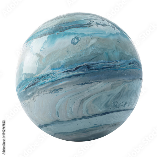 Realistic of planet uranus isolated on a transparent background