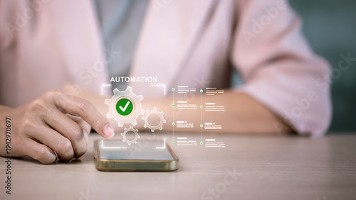 Mobile Business Automation Workflow Concept with Digital Process Management System