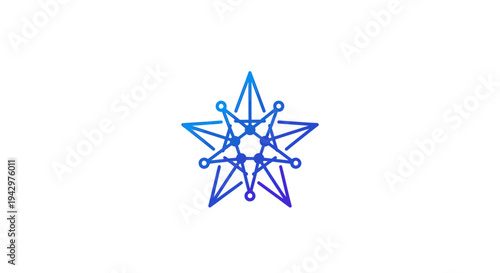 Abstract Geometric Star Network with Connecting Lines and Nodes