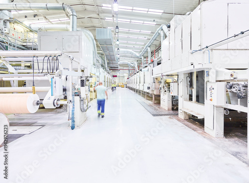 Rumania, woodworking, veneer production, worker in productions hall