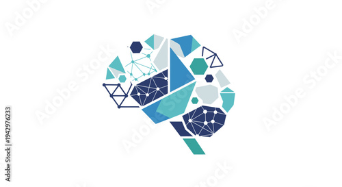 Abstract Brain Network, Digital Intelligence, Cognitive Technology Concept