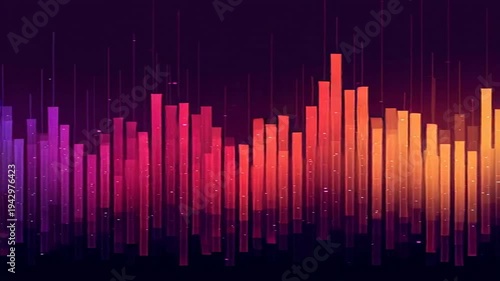 Vibrant Sound Wave Animation Loop.