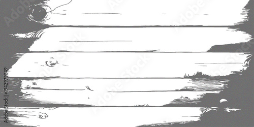 Distressed White Wooden Plank Background With Grunge Paint and Vintage Texture for Design.