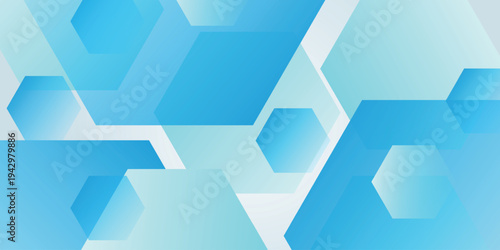 Futuristic technology background with simple glowing hexagon pattern. Dynamic and modern overlapping geometric background concept. Vector illustration.