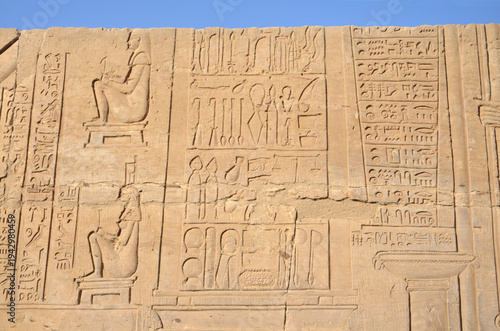 Photos Reliefs depicting surgical instruments on the walls of the Ptolemaic Egyptian te