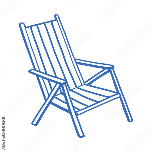 Fotografía Beach chair for relaxation in line style