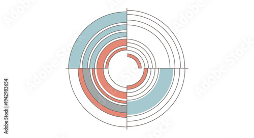 Abstract Circular Design with Concentric Rings and Gradient Colors