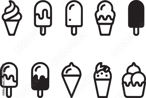 Ice Cream Icons Set
