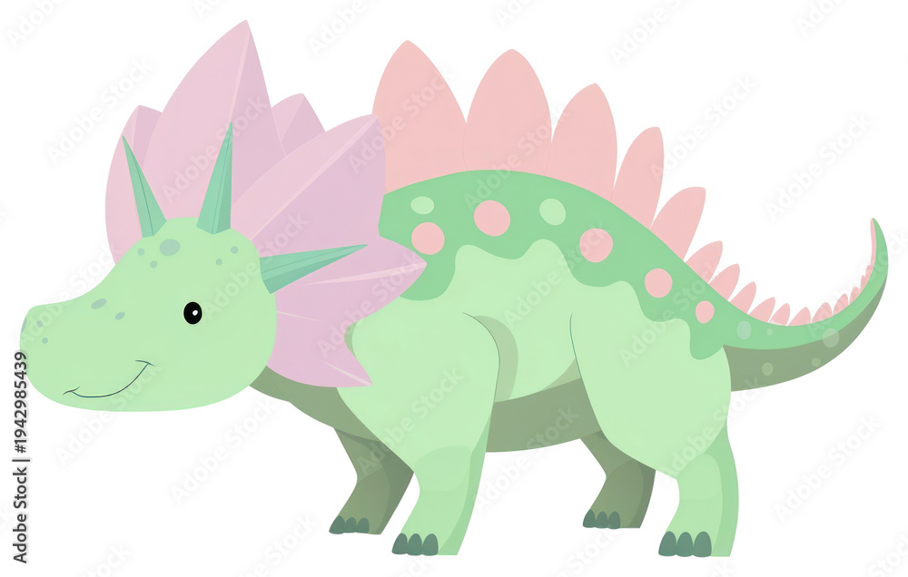 Naklejka premium PNG Triceratops illustration dinosaur cute.