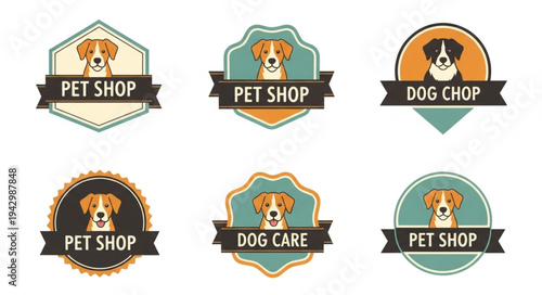 Collection of Pet Shop and Dog Care Logo Designs.