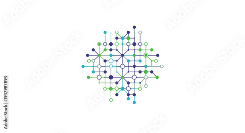 Abstract Network Connection, Digital Data Flow, Futuristic Technology