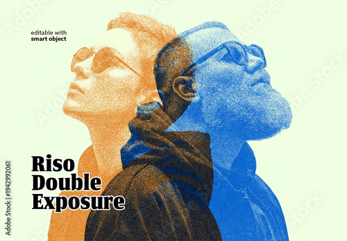 Riso Double Exposure Effect