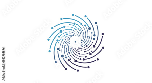 Abstract Spiral Network Connection Technology Concept