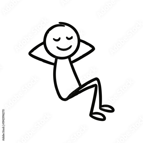 Stickman Doodle Hand Drawn Line