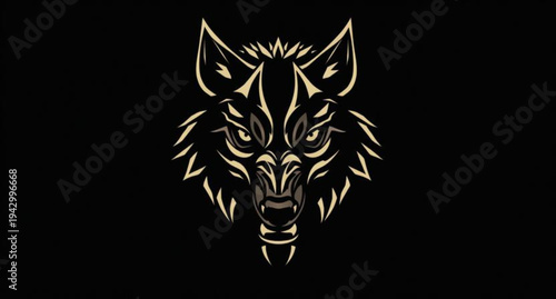 Powerful black and white horse head silhouette vector illustration for tribal tattoo art and wild animal mascot design