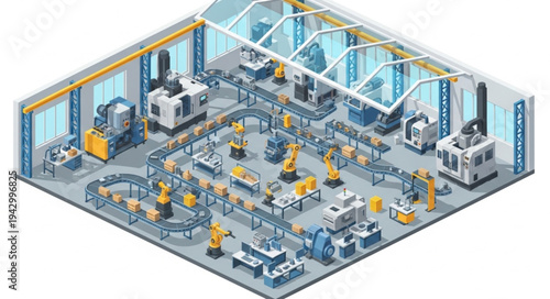 Industrial Factory Production Line Machinery.