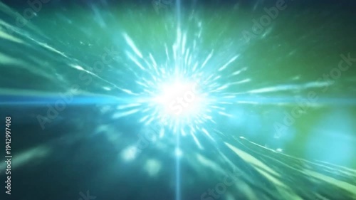 Futuristic Green Technology Data Stream Visuals for Presentations.