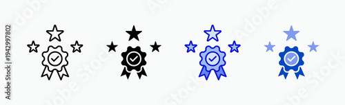 Appreciation Icon Sheet Multiple Style Collection Isolated Vector