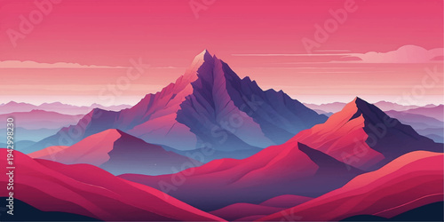 A breathtaking panorama of the snowy Himalayan peaks captures the glowing transition from a misty sunrise to a golden sunset across the high mountain valley and clouds