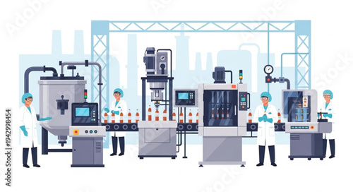 Industrial Factory Production Line Machinery.