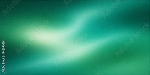 Abstract green and blue gradient background with rays and smooth flowing lines pattern