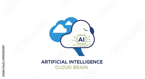 Artificial Intelligence Cloud Network Concept