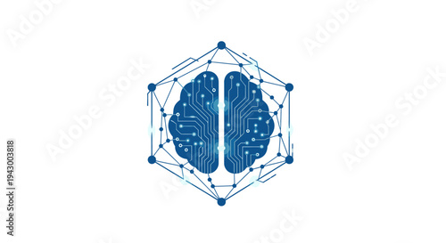 Artificial Intelligence Brain Network Concept - Digital Mind Technology