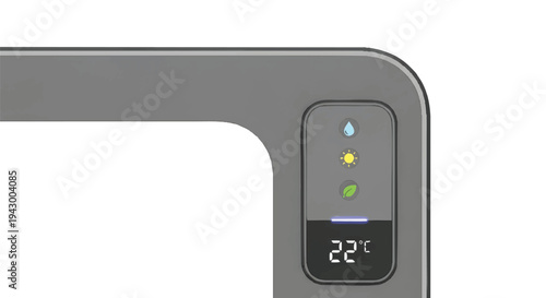 Digital temperature display on modern device