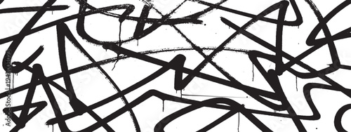 Abstract lines and shapes with grunge texture and dripping spray paint effect