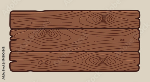 A detailed illustration of wooden planks with natural grain patterns, featuring a flat design style for various uses
