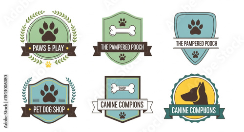 Collection of Dog Related Emblems and Badges.
