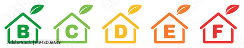 energy efficient home icon vector