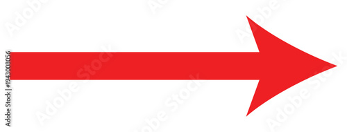Long arrow. red arrow pointing left side. red large horizontal arrow pointing left.  Eps 10