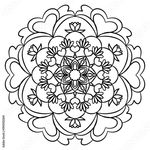 Mandala Coloring Book Page Vector020