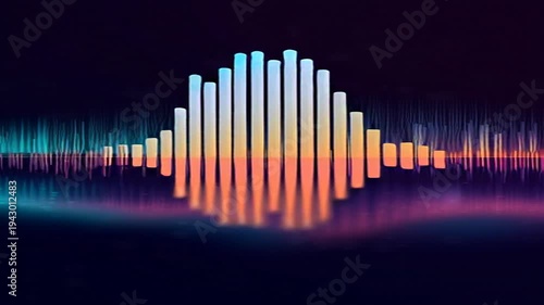 Vibrant Sound Wave Visualisation Animation.