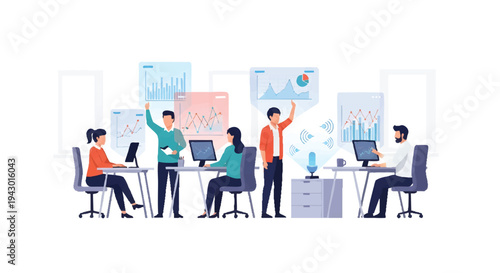 teamwork collaboration office workers celebrating success