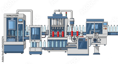 Industrial Machinery Equipment Factory Production Line.