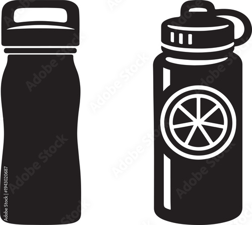 Reusable drink bottle collection for hydration, eco lifestyle and sustainable habits