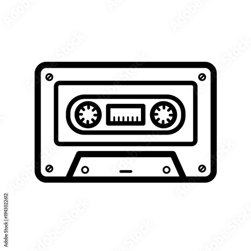 Cassette tape  - vector icon