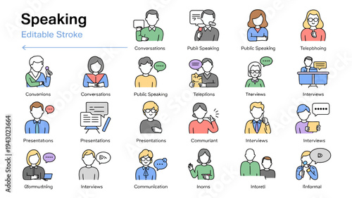 speaking people icons
