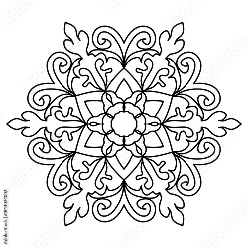 Mandala Coloring Book Page Vector035