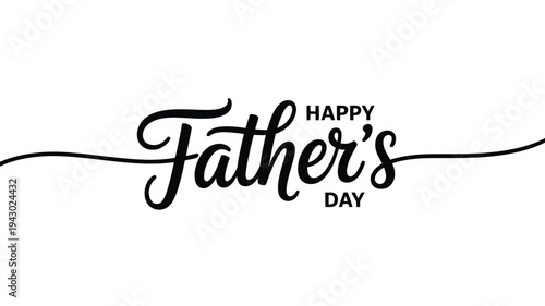 Elegant calligraphy design celebrating father s day with decorative script
