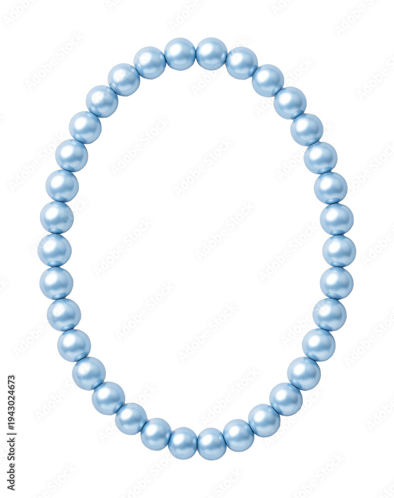 Fototapeta premium PNG Elegant blue pearl necklace