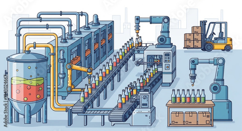 Industrial Manufacturing Production Line Facility.
