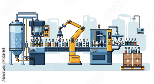 Industrial Manufacturing Production Line Machinery.