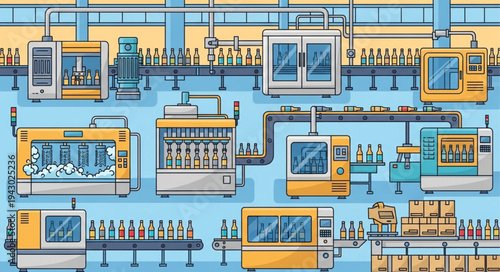 Industrial Manufacturing Production Line Machinery.